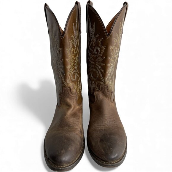 Laredo Leather Embroidered Boots Western Cowboy Biker Work Men's 10.5 - Picture 3 of 14